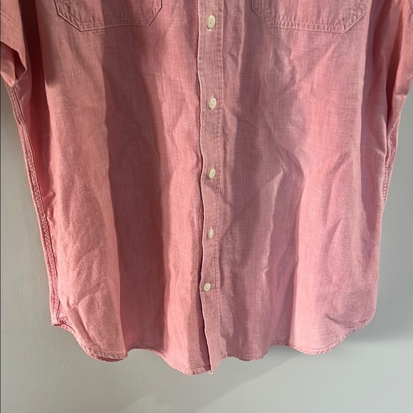 Old Navy Pink Casual Button Down Shirt Relaxed Fit - Picture 6 of 9
